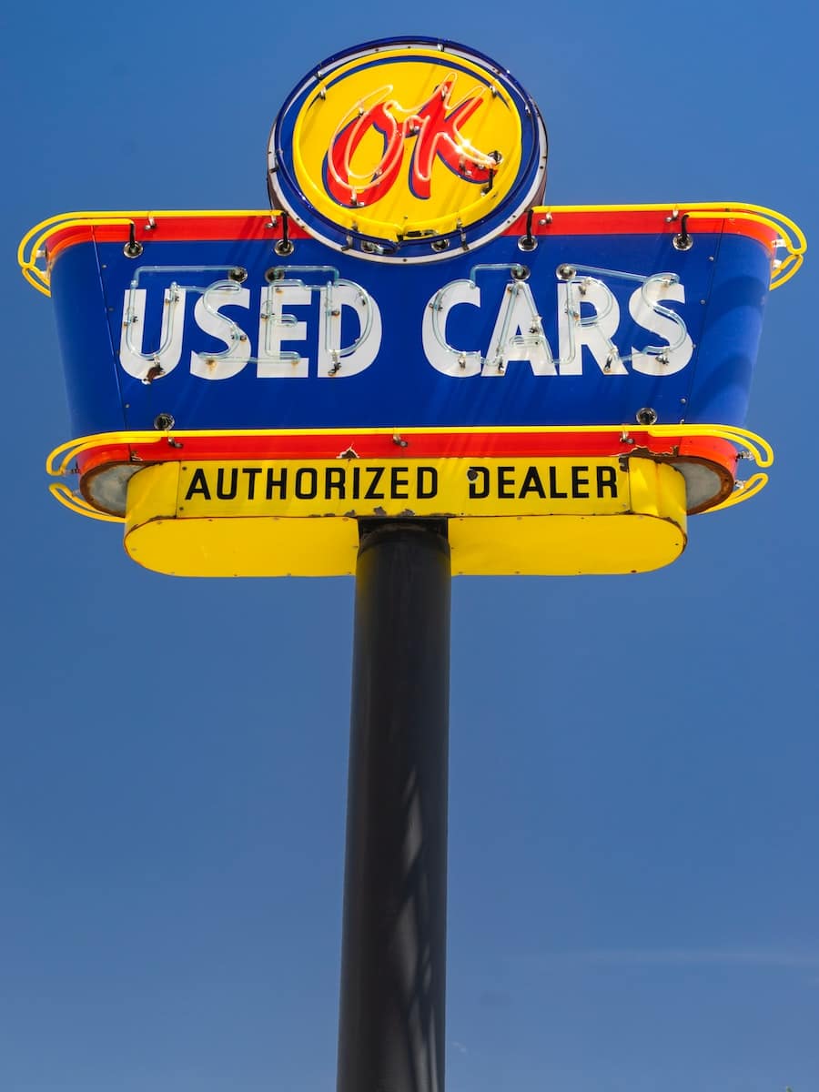 ok used cars signage