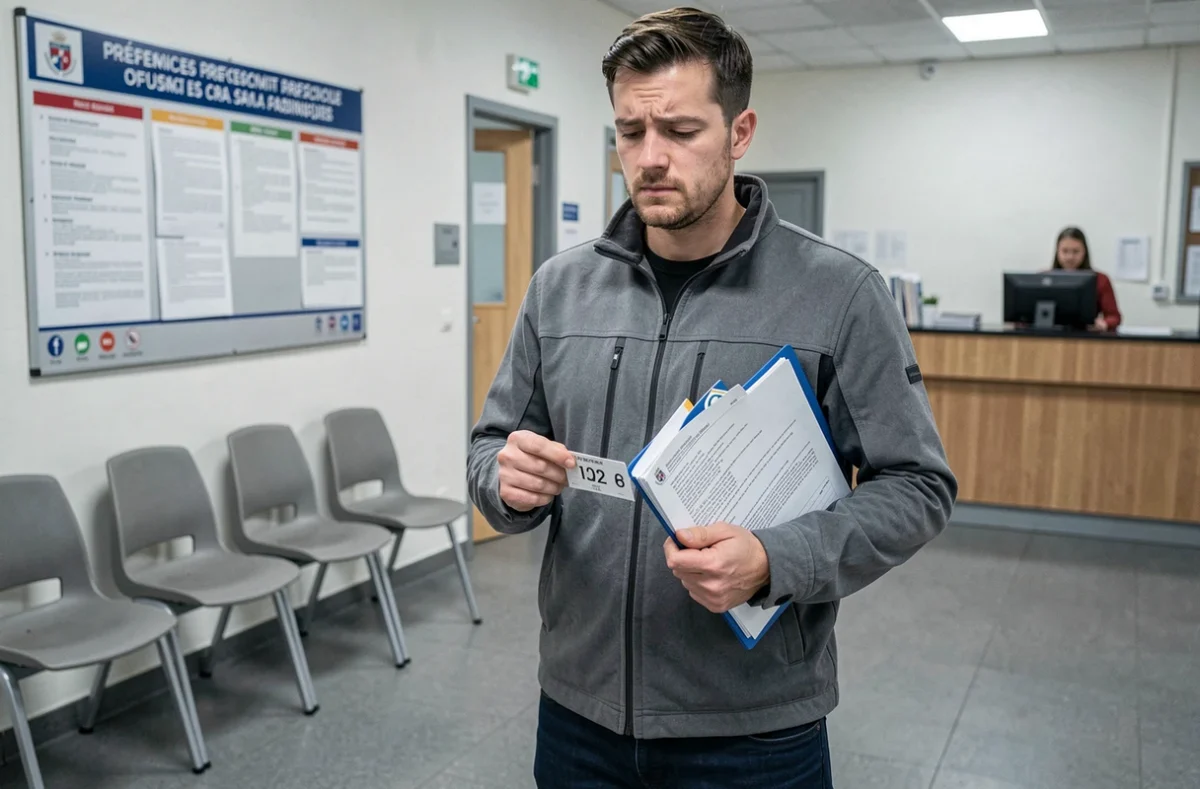 Candidat libre en attente à la préfecture pour récupérer son résultat de permis de conduire