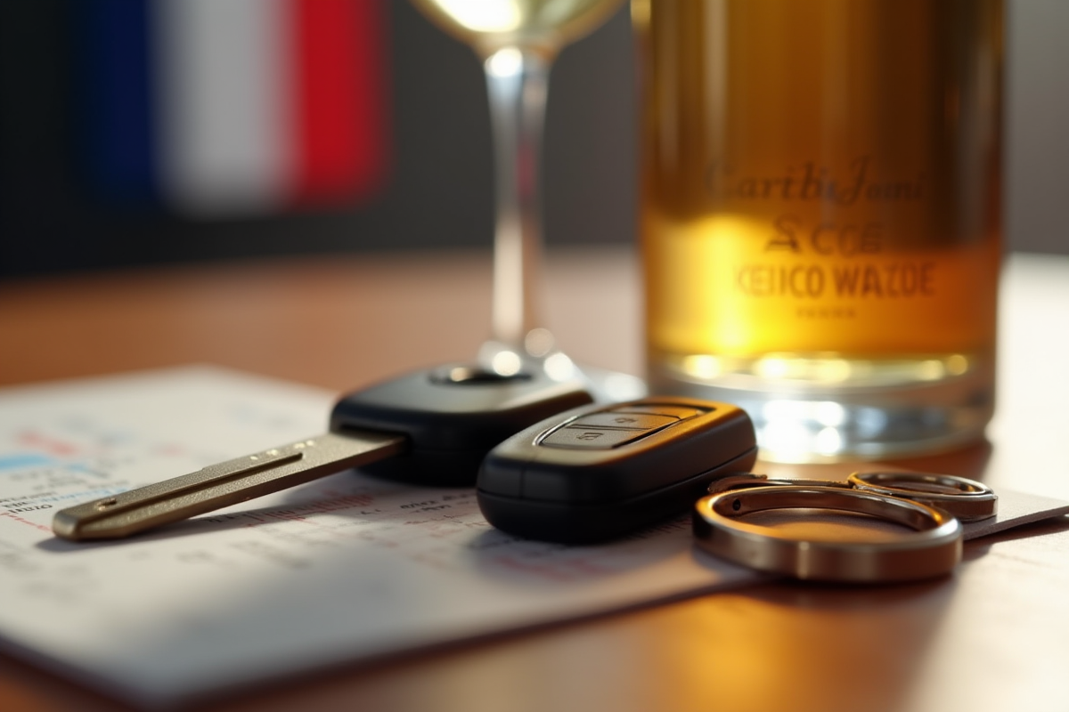 Clés de voiture et permis sur une table en journée