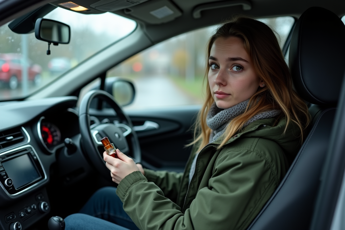 Jeune femme regarde le fusible dans l