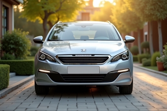 Voiture Peugeot 408 d'occasion en extérieur ensoleille
