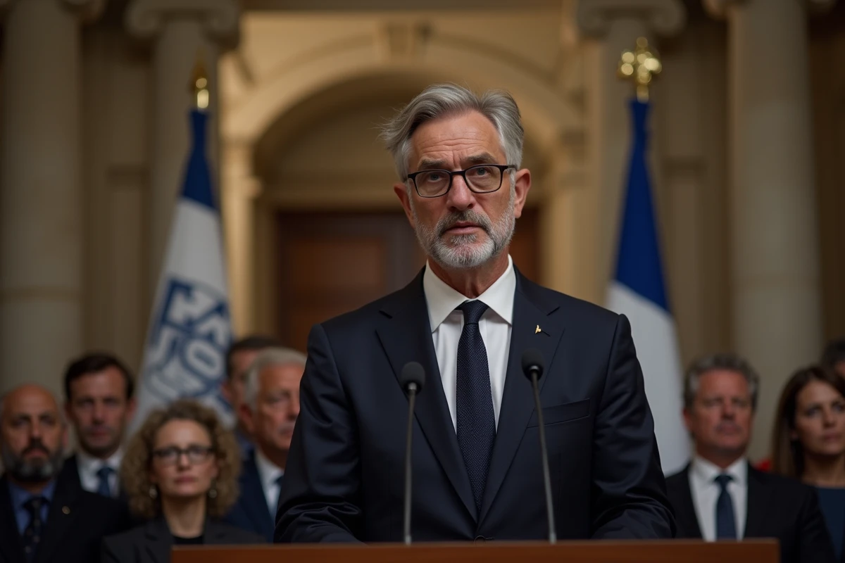 Porte-parole de la préfecture de Chambéry prenant la parole lors d'une conférence de presse suite à un accident de la route